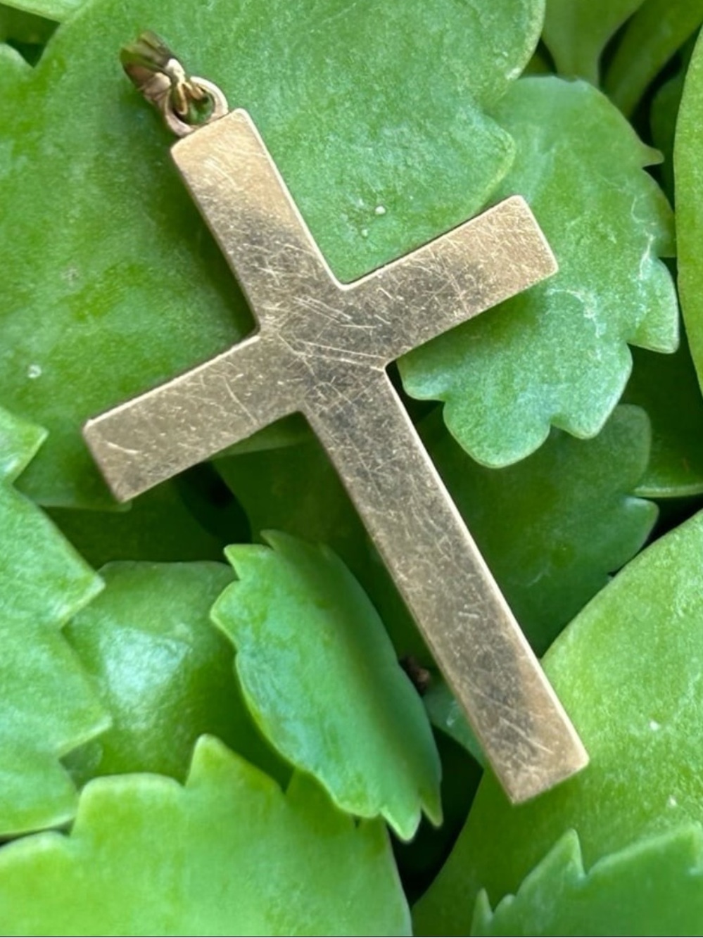 Vintage 10K real solid yellow gold esemco cross pendant not scrap